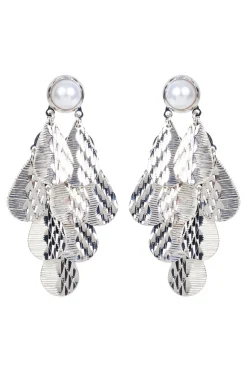 Aman Drop Earring - Silver