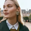 Aman Fan Earring - Silver
