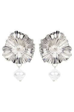 Aman Flora Earring - Silver