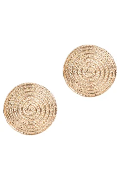 Aman Round Earring - Gold