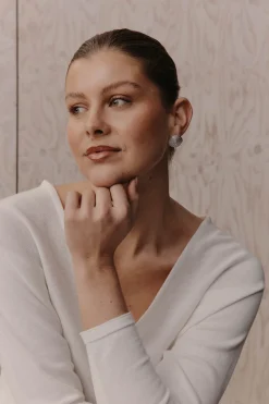 Aman Round Earring - Silver