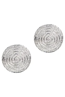 Aman Round Earring - Silver