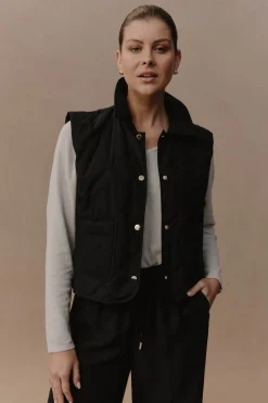 Argo Crop Vest - Black