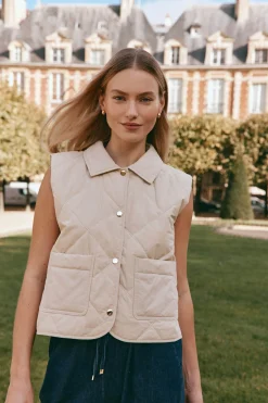 Argo Crop Vest - Ecru