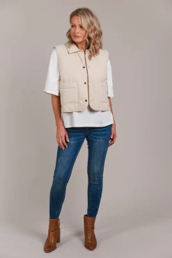 Argo Crop Vest - Ecru