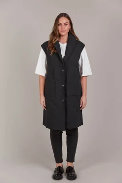 Argo Long Line Vest - Black