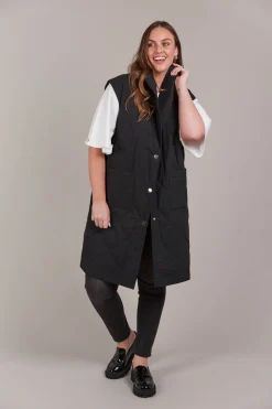 Argo Long Line Vest - Black