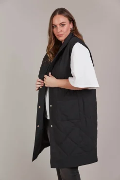 Argo Long Line Vest - Black