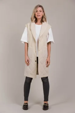 Argo Long Line Vest - Ecru