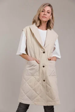 Argo Long Line Vest - Ecru
