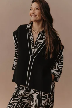 Avino Knit Vest - Black