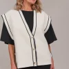 Avino Knit Vest - Ecru