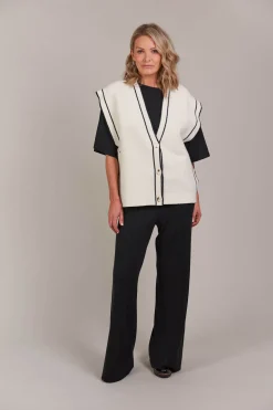 Avino Knit Vest - Ecru