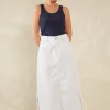 Dalton Denim Skirt - White
