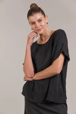 Eden Relaxed Top - Black