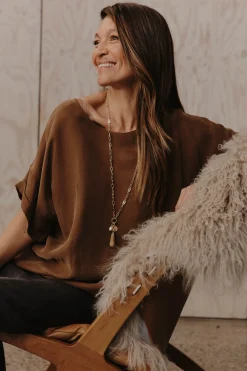 Eden Relaxed Top - Tobacco