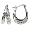 Eden Silver Hoop Earring - Split