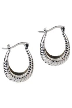 Eden Silver Hoop Earring - Split