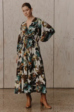 Elsie Maxi Dress - Botanical Tusk