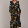 Elsie Maxi Dress - Botanical Black