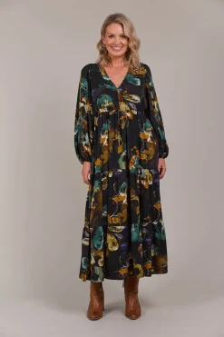 Elsie Maxi Dress - Botanical Black