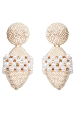 Elsie Pearl Earring - Ecru