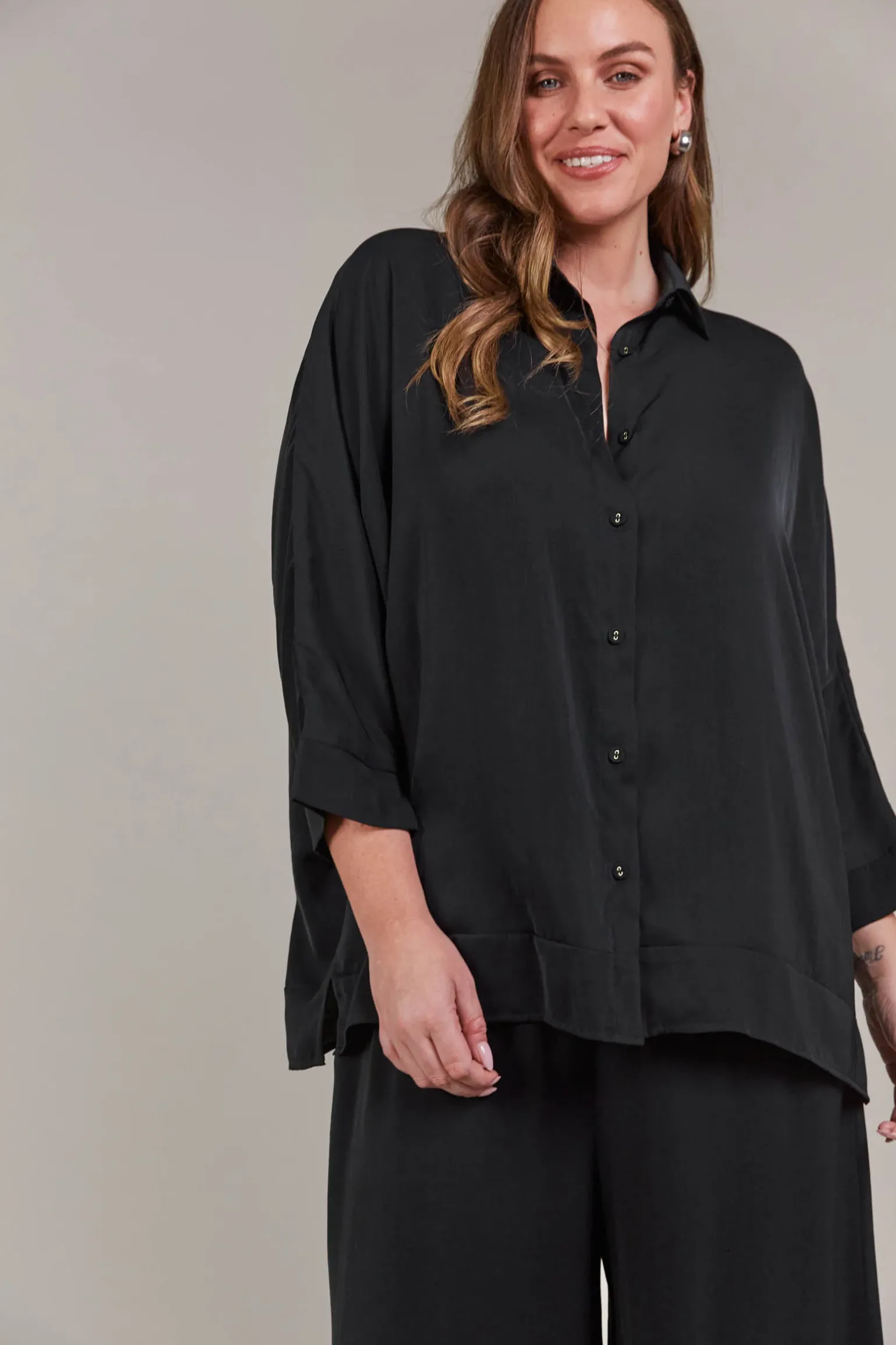 Elsie Relaxed Shirt - Black