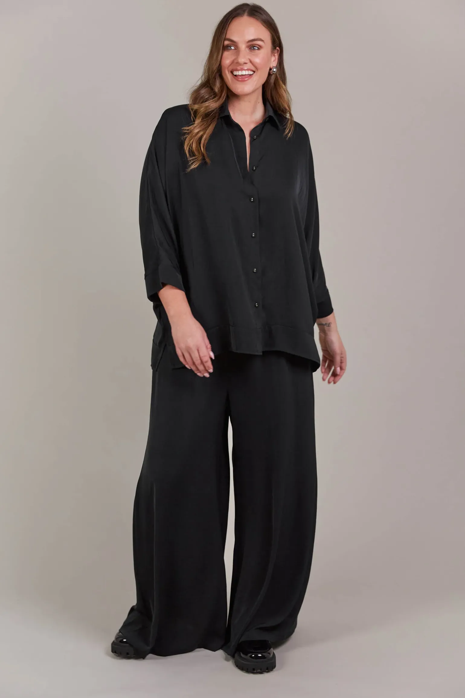 Elsie Relaxed Shirt - Black