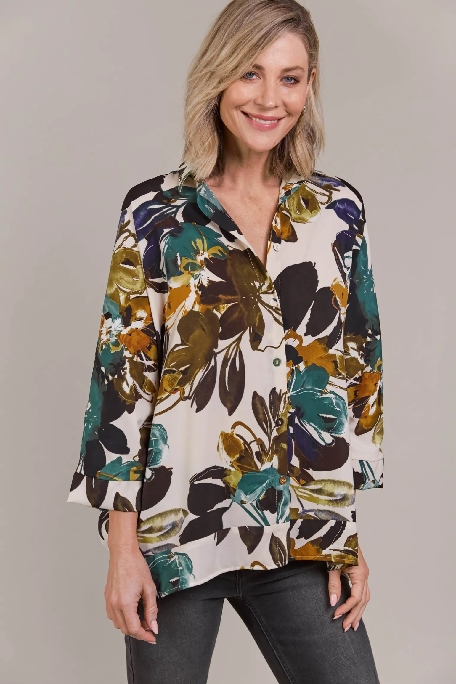 Elsie Relaxed Shirt - Botanical Tusk