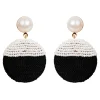 Elsie Round Earring - Black
