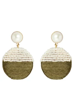 Elsie Round Earring - Chartreuse
