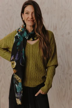 Elsie Scarf - Botanical Black