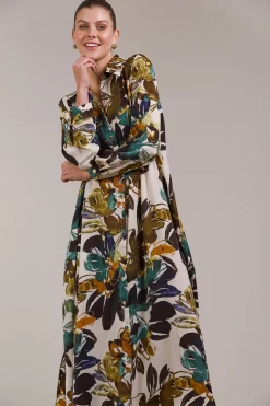 Elsie Shirt Dress - Botanical Tusk
