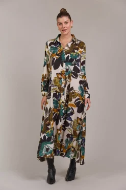 Elsie Shirt Dress - Botanical Tusk