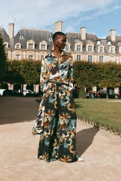 Elsie Shirt Dress - Botanical Tusk