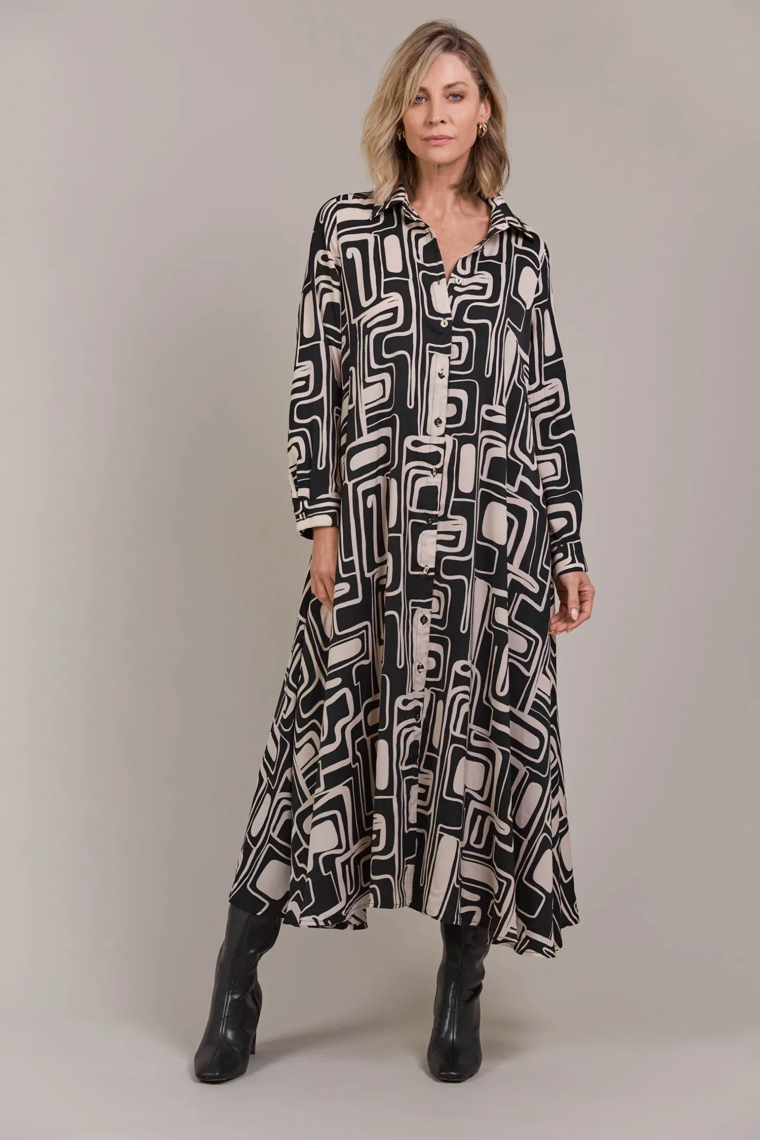 Elsie Shirt Dress - Geo