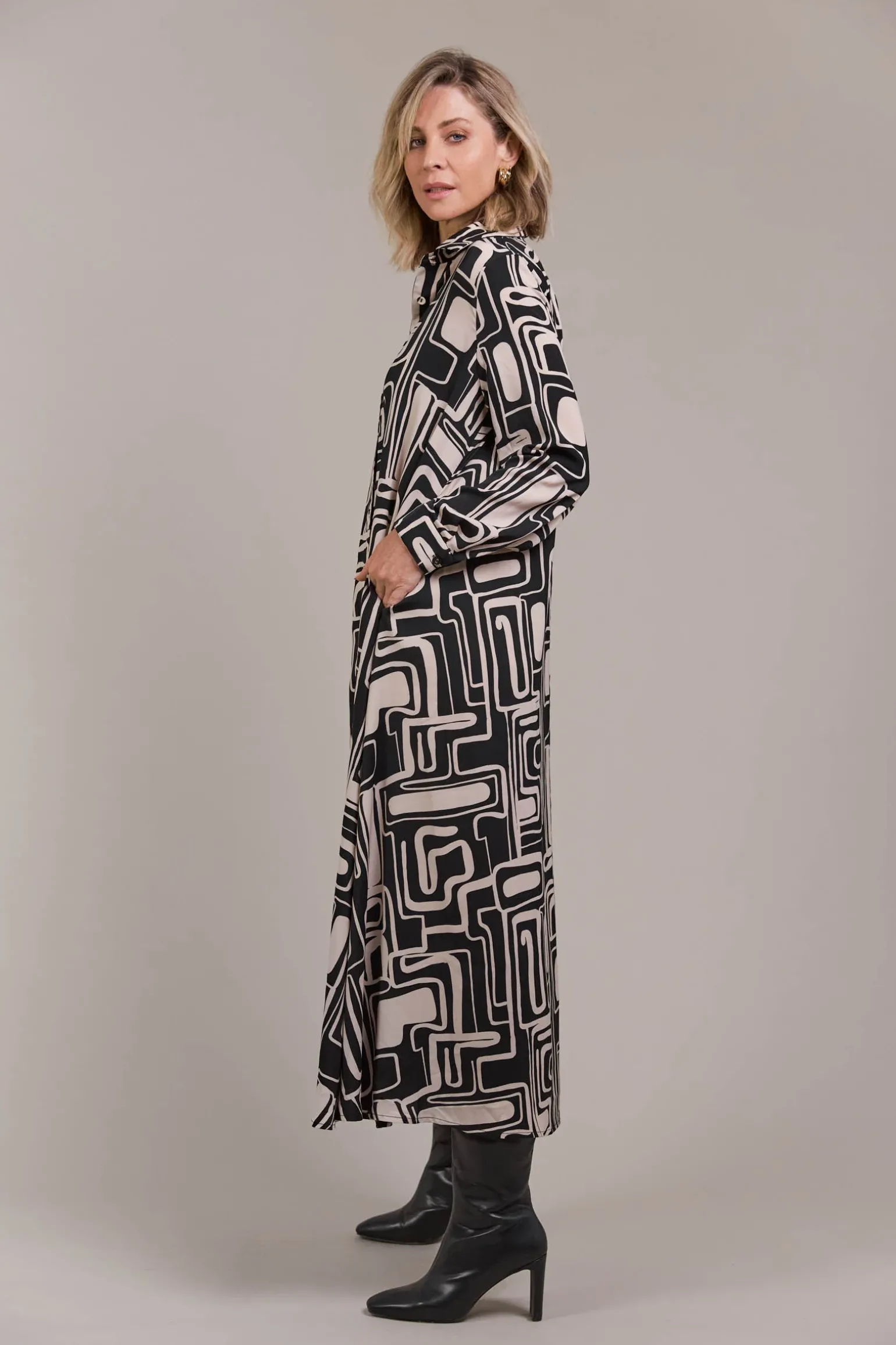 Elsie Shirt Dress - Geo
