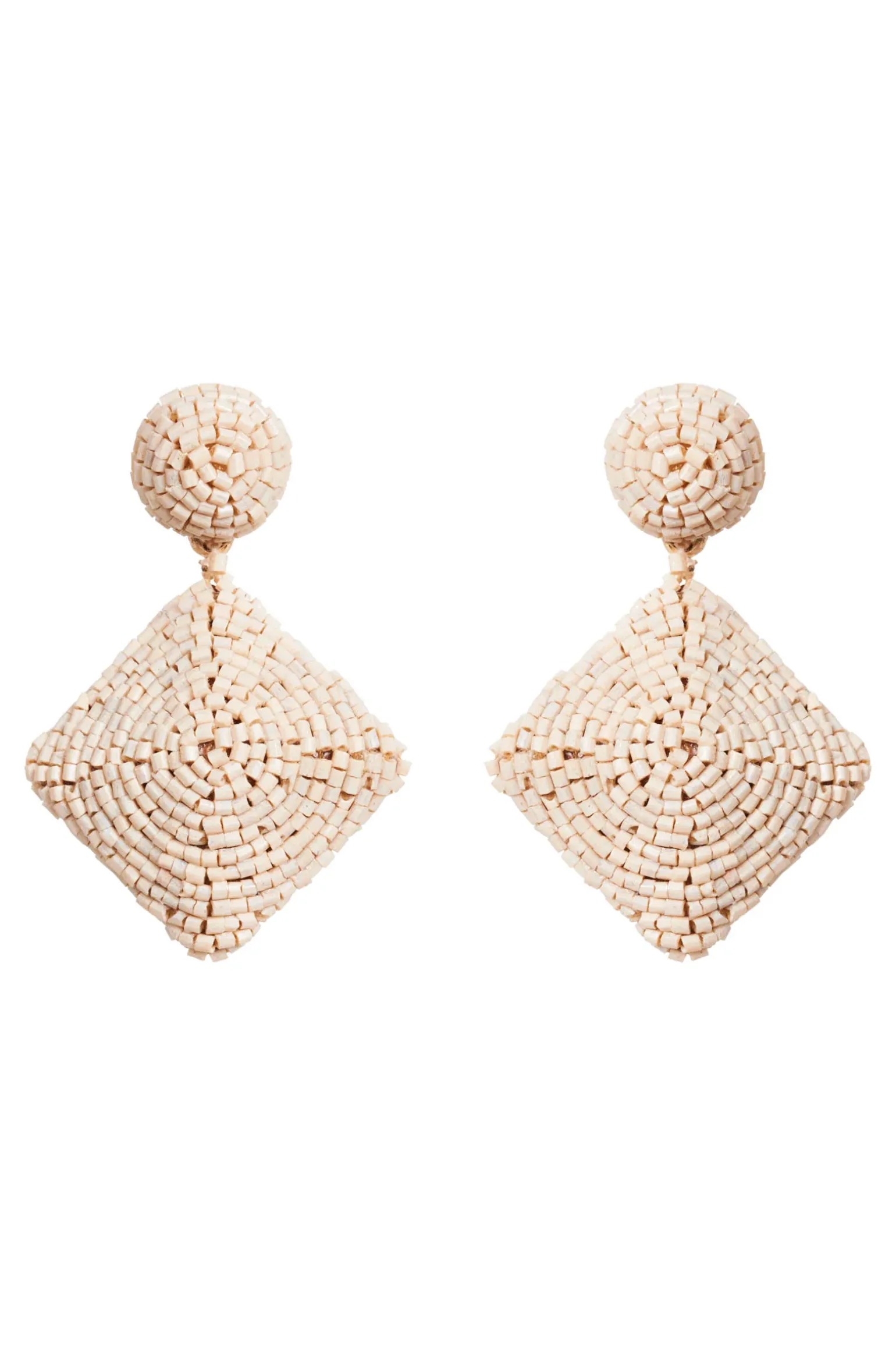 Elsie Square Earring - Ecru