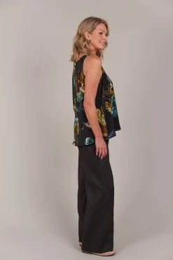 Elsie Tank - Botanical Black