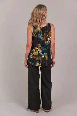 Elsie Tank - Botanical Black