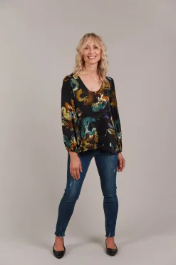 Elsie Top - Botanical Black