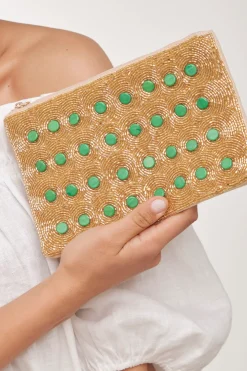 Elysian Pouch - Emerald/Gold