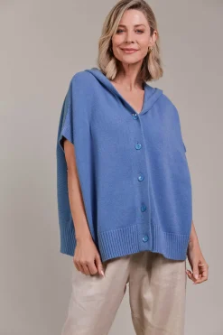 Estel Hood Knit - Denim