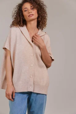 Estel Hood Knit - Oat