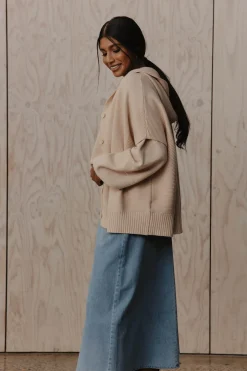 Estel Hood Knit - Oat