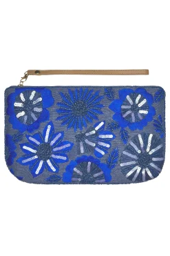 Flourish Clutch - Sapphire