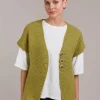 Folie Button Vest - Chartreuse