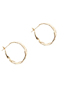 Folie Gold Hoop Earring - Pressed