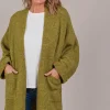 Folie Relaxed Cardigan - Chartreuse