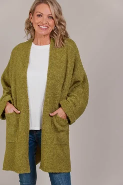 Folie Relaxed Cardigan - Chartreuse